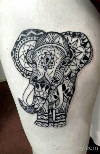 Mandala Elephanrt Tattoo-TB1030