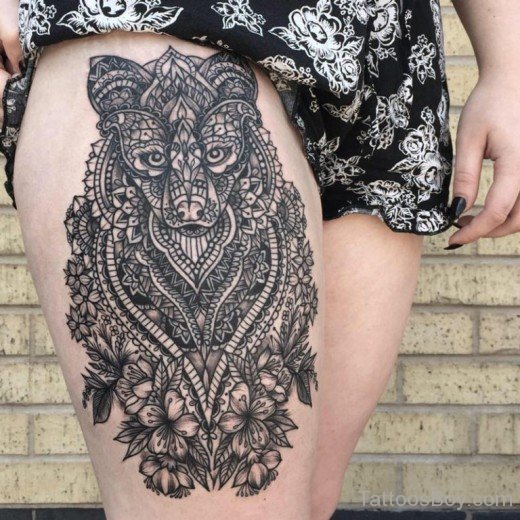 Mandala Fox Tattoo-TB1034