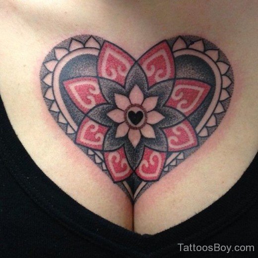 Mandala Heart  Tattoo-TB120
