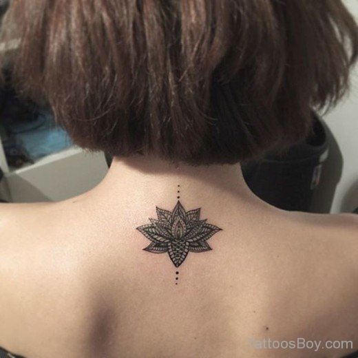 Mandala Lotus Tattoo On Back-TB1037