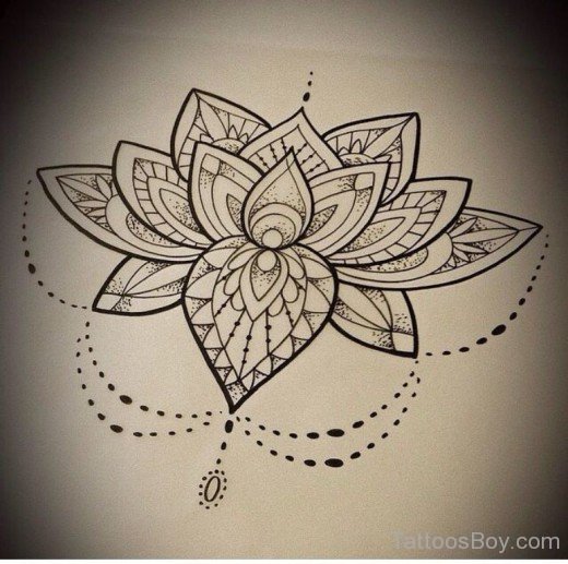 Mandala Lotus Tattoo-TB1038