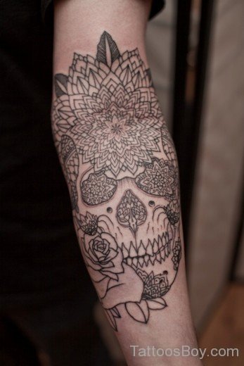 Mandala Skull Tattoo-TB1039