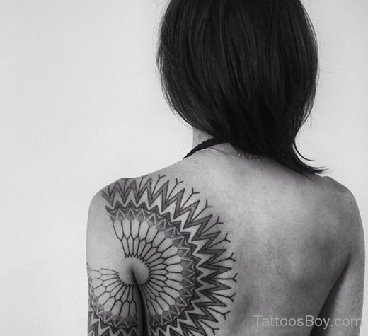 Mandala Tattoo Design On Back 2-TB1051