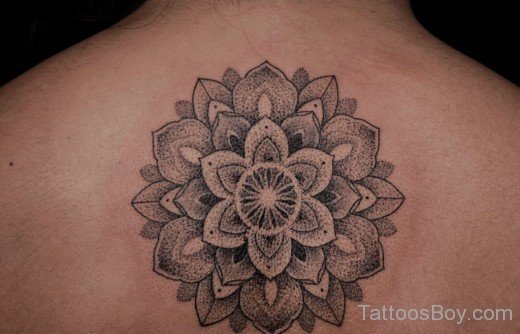 Mandala Tattoo Design On Back 5-TB1054
