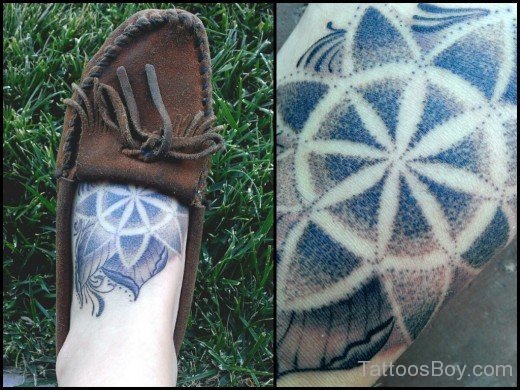Mandala Tattoo Design On Foot-TB127