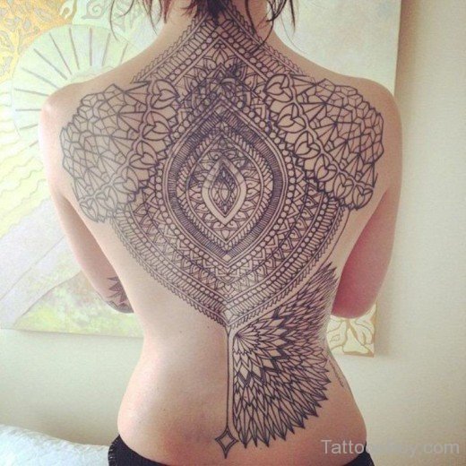 Mandala Tattoo Design On Full Back-TB1058