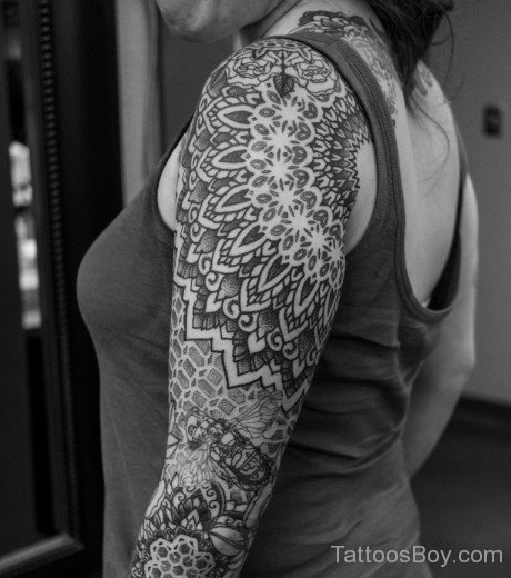 Mandala Tattoo Design On Full Sleeve 4-TB129