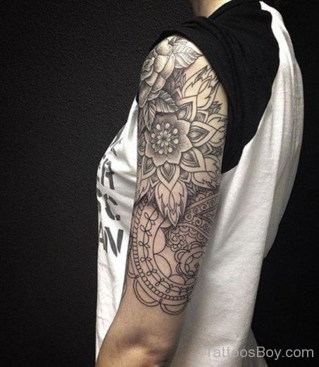 Mandala Tattoo Design On Half  Sleeve-TB131