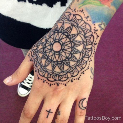 Mandala Tattoo Design On Hand-TB1059