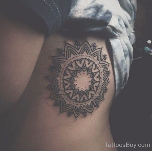 Mandala Tattoo Design On Rib-TB1061