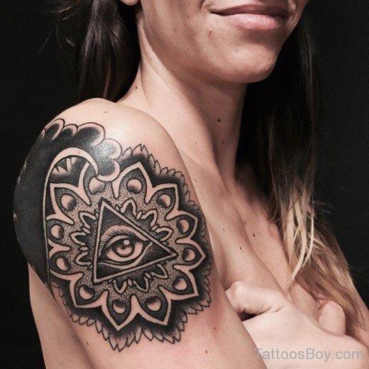 Mandala Tattoo Design On Shoulder 4-TB133