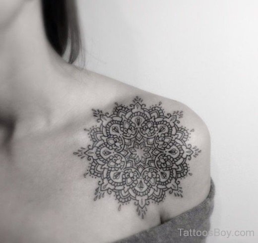 Mandala Tattoo Design On Shoulder-TB1063