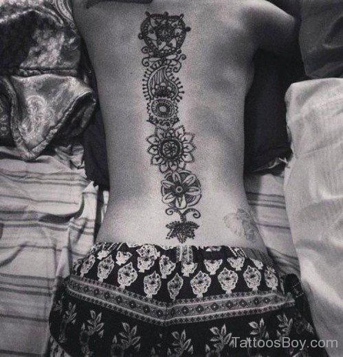 Mandala Tattoo On Back 47-TB142