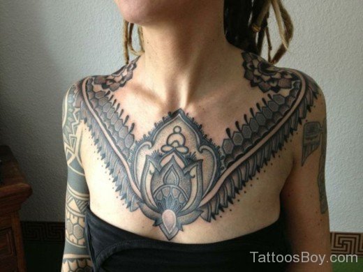 Mandala Tattoo On Chest-TB1077