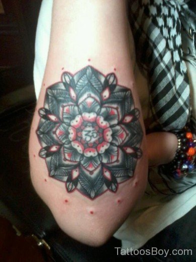 Mandala Tattoo On Elbow-TB1078