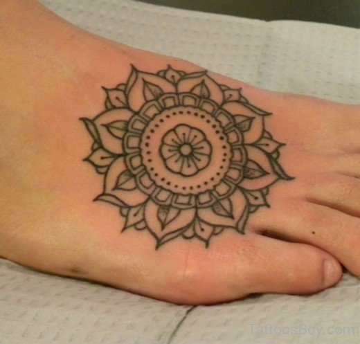 Mandala Tattoo On Foot-TB1079