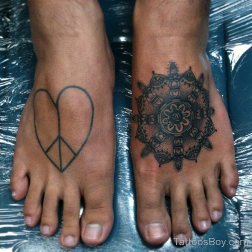 Mandala Tattoo On Foot-TB141