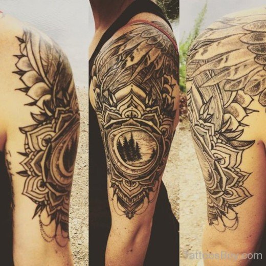 Mandala Tattoo On Half Sleeve-TB1083