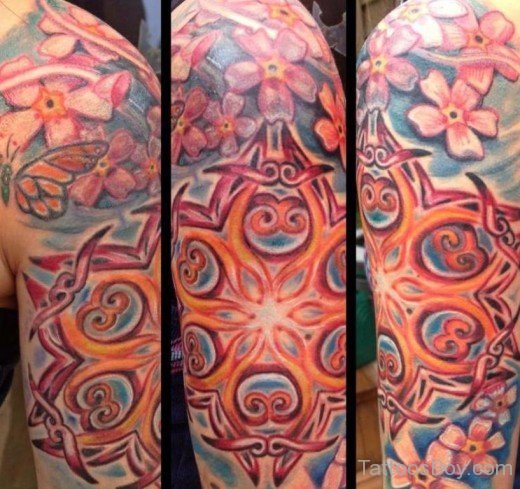Mandala Tattoo On Half Sleeve-TB144