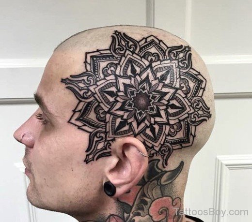 Mandala Tattoo On Head-TB1085