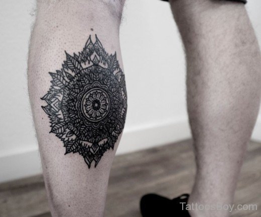 Mandala Tattoo On Leg-TB146