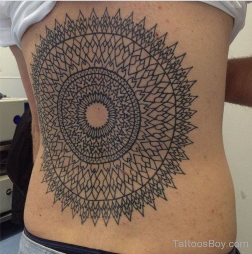 Mandala Tattoo On Lower BAck-TB153