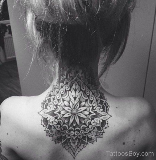 Mandala Tattoo On Nape-TB1087