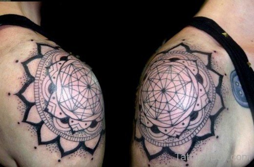 Mandala Tattoo On Shoulder 1-TB149