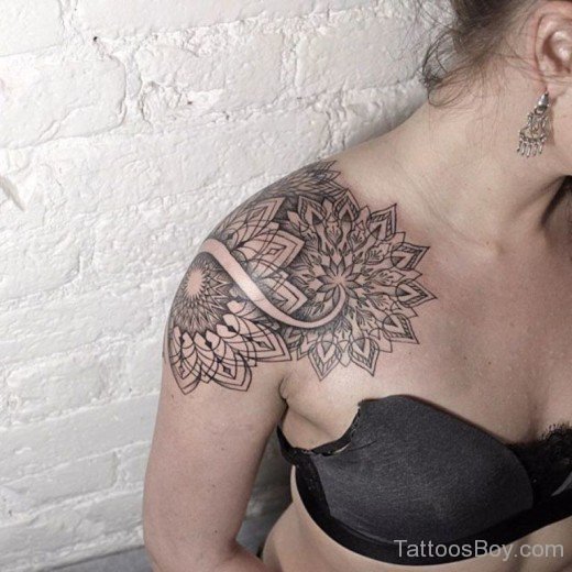 Mandala Tattoo On Shoulder 47-TB1088