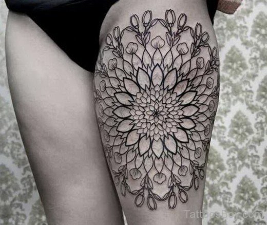 Mandala Tattoo On Thigh