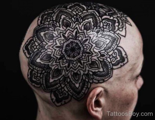 Mandala Tattoo On head-TB151