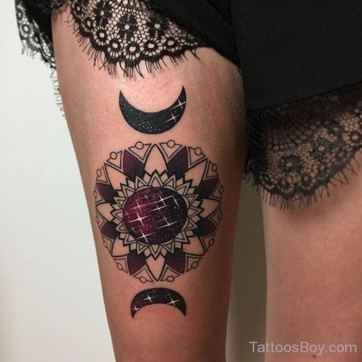 Moon Mandala Tattoo-TB155