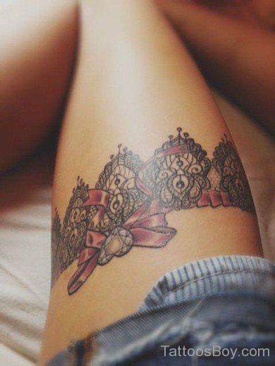 Multi Colored Tattoo On Thigh-TB0139
