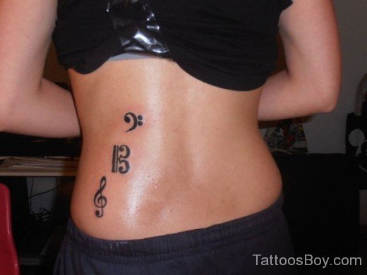 Music  Key Tattoo On Lower Back '-TB1126