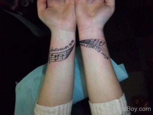 Music Symbol Tattoo On Wist-TB1061