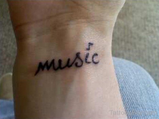 Music Word Tattoo On Wrist-TB1062