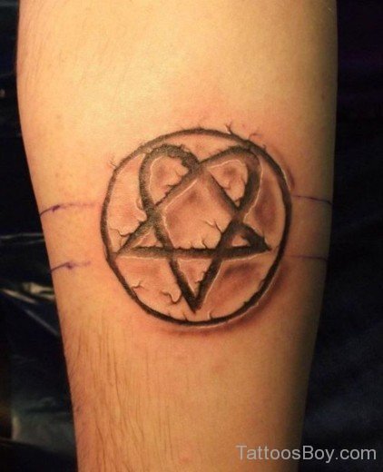 Nice Heartagram Tattoo-TB1080