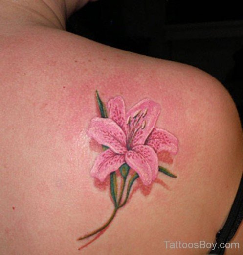 Nice Lily Flower Tattoo
