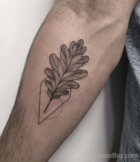Oak Leaf Tattoo On Arm-Tb182