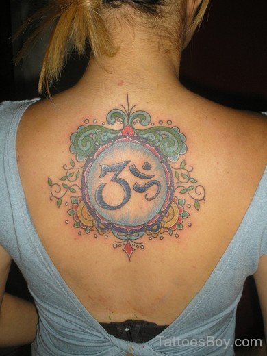 Om Tattoo On Back