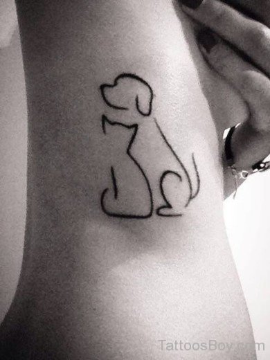 Outline  Dog Tattoo-TB1098