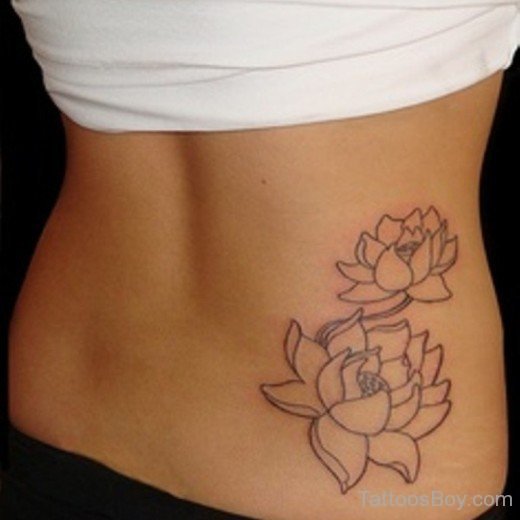 Outline Flower Tattoo-TB156
