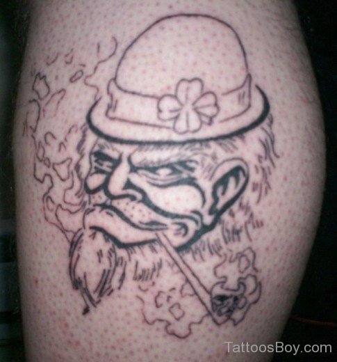 Outline Leprechaun Tattoo-TB12097