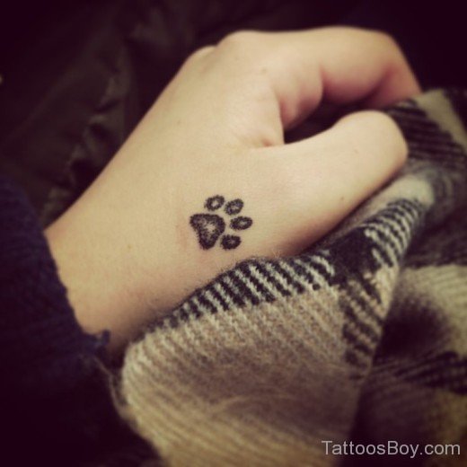 Paw Tattoo On Hand-TB1102