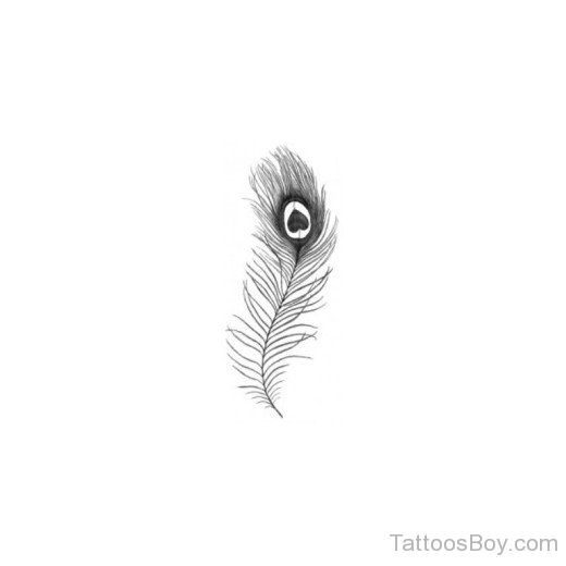 Peacock Feather Tattoo Design-AWl1075