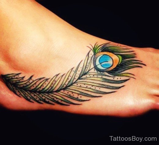 Beautiful Peacock Feather Tattoo