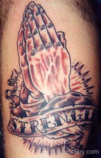 Praying Hands Tattoo 2-TB154