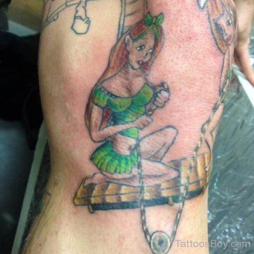 Pretty Leprechaun Girl Tattoo-TB12102