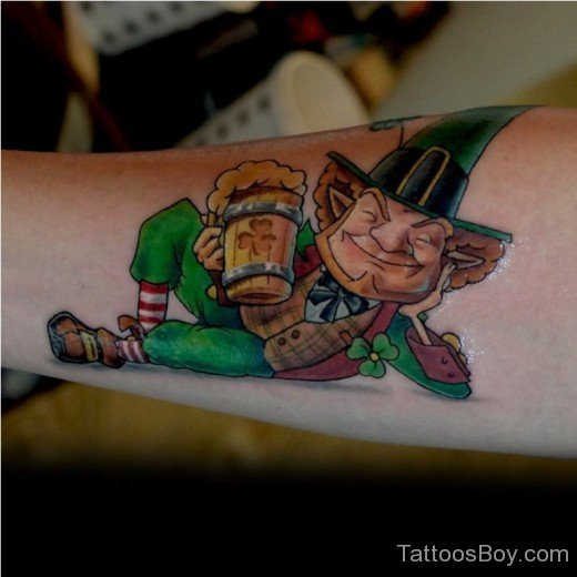 Pretty Leprechaun Tattoo-TB12103