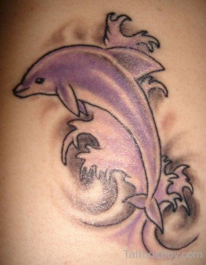 Purple Dolphin Tattoo-TB0125